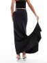 Фото #5 товара Weekday drape midaxi skirt in black