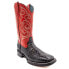 Ferrini Kai Embroidery Square Toe Cowboy Mens Black, Red Casual Boots 4259304