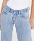 Фото #7 товара Women's Super-Low Double-Button Relaxed-Fit Denim Jean