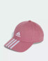 adidas Performance 3-stripes baseball cap in red