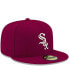 Men's Cardinal Chicago White Sox Logo White 59FIFTY Fitted Hat