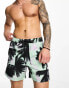 Jack & Jones Intelligence swim shorts in palm print