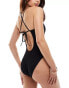 Lindex Naila rib swimsuit in black Черный, L - фото #2