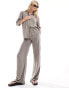 Фото #2 товара JDY Tall high waist wide leg trousers co-ord in taupe