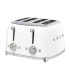 Фото #1 товара SMEG toaster TSF03WHEU (White) - 4 slice(s) - White - Steel - Buttons - Level - Rotary - 50's Style - China