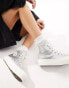 Фото #4 товара Converse Chuck Taylor All Star Lift Hi glitter trainers in silver