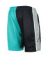 Фото #4 товара Men's Teal, Black San Antonio Spurs Hardwood Classics 1998 Split Swingman Shorts