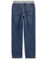 Фото #5 товара Kid Drawstring Pull-On Jeans - Dark Blue 4