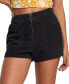 Juniors' Goldie Zip-Front Patch-Pocket Corduroy Shorts