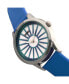 ფოტო #2 პროდუქტის Unisex Electric Blue Leatherette Strap Watch 41mm