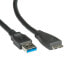 ROLINE USB 3.0 Cable - USB Type A M - USB Type Micro B M 0.8 m - 0.8 m - USB A - Micro-USB B - USB 3.2 Gen 1 (3.1 Gen 1) - Male/Male - Black