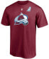 Фото #3 товара Men's Peter Forsberg Burgundy Colorado Avalanche Authentic Stack Retired Player Nickname Number T-shirt