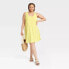 A New Day Women's Yellow Cotton Sleeveless Terry Mini Tank Shift Dress Large