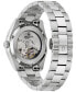 ფოტო #2 პროდუქტის Men's Automatic Surveyor Stainless Steel Bracelet Watch 39mm