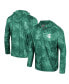 Фото #1 товара Men's Green Michigan State Spartans Palms Printed Lightweight Quarter-Zip Hooded Top