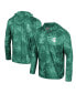 Men's Green Michigan State Spartans Palms Printed Lightweight Quarter-Zip Hooded Top