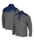 Men's Heathered Charcoal and Navy Notre Dame Fighting Irish Huff Snap Pullover