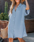 Фото #1 товара Women's Flowy Button-Up T-Shirt Midi Beach Dress