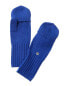 Amicale Cashmere Knit Pop Top Cashmere Gloves Women's Blue