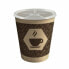 Фото #2 товара Стакан с крышкой Algon Картон Одноразовые Кафе 36 штук (10 Предметы)