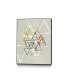 Фото #1 товара 20" x 16" Stamped Triangles II Art Block Framed Canvas