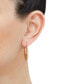 ფოტო #2 პროდუქტის Scalloped Edge Tapered Medium Hoop Earrings in 10k Gold, 1-1/4"