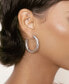 Фото #4 товара Medium Thick Classic Hoop Earrings