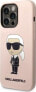 Karl Lagerfeld Karl Lagerfeld KLHCP14LSNIKBCP iPhone 14 Pro 6,1" hardcase różowy/pink Silicone Ikonik NoSize