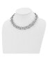 Stainless Steel Polished Circle Link 17 inch Necklace