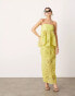 Фото #1 товара ASOS EDITION floral cornelli column midi skirt co-ord in lime