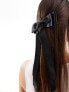 ASOS DESIGN hair clip with bow detail in black