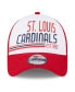 ფოტო #4 პროდუქტის Men's White, Red St. Louis Cardinals Stacked A-Frame Trucker 9FORTY Adjustable Hat