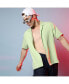 ფოტო #2 პროდუქტის Men's Lime Green Self-Design Creased Box Shirt