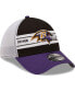 Фото #4 товара Men's Black, Purple Baltimore Ravens Team Banded 39THIRTY Flex Hat