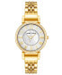 ფოტო #1 პროდუქტის Women's Quartz Gold-Tone Alloy Link and Mother of Pearl Bracelet Watch, 30mm