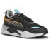 Puma RsX 3D Lace Up Mens Black, Blue, Orange Sneakers Casual Shoes 39002501