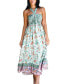 Women's Floral Boho Halter Neck Maxi Beach Dress