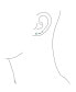 ფოტო #2 პროდუქტის Minimalist 3 Blue Turquoise Curved Ear Pin Warp Climbers Earrings For Women Ear Crawlers Sterling Silver