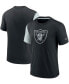 Men's Black and Silver Las Vegas Raiders Pop Performance T-shirt