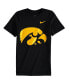 ფოტო #1 პროდუქტის Boys and Girls Preschool Black Iowa Hawkeyes Logo T-shirt