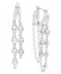 ფოტო #1 პროდუქტის Chain Cubic Zirconia Drop Earrings, Created for Macy's