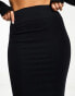 ASOS DESIGN seamless sculpting co-ord tubular midi skirt in black Черный, XS - EU 32-34 - фото #4