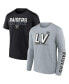 Фото #1 товара Men's Silver, Black Las Vegas Raiders Two-Pack T-shirt Combo Set