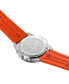 Men's Swiss Chronograph Pacific Diver Orange Rubber Strap Watch 44mm