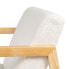 Фото #5 товара Кресло-качалка Белый Натуральный древесина каучукового дерева Ткань 60 x 83 x 72 cm