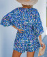 ფოტო #3 პროდუქტის Women's Abstract Print Drawstring Romper