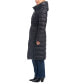 ფოტო #3 პროდუქტის Women's Belted Quilted Hooded Puffer Coat