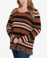 ფოტო #3 პროდუქტის Plus Size Spice It Up Printed Long Sleeve Sweater