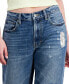 ფოტო #3 პროდუქტის Women's Patchwork Relaxed-Fit Jeans