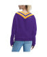 Фото #3 товара Women's Purple Minnesota Vikings Heidi Raglan V-Neck Sweater
